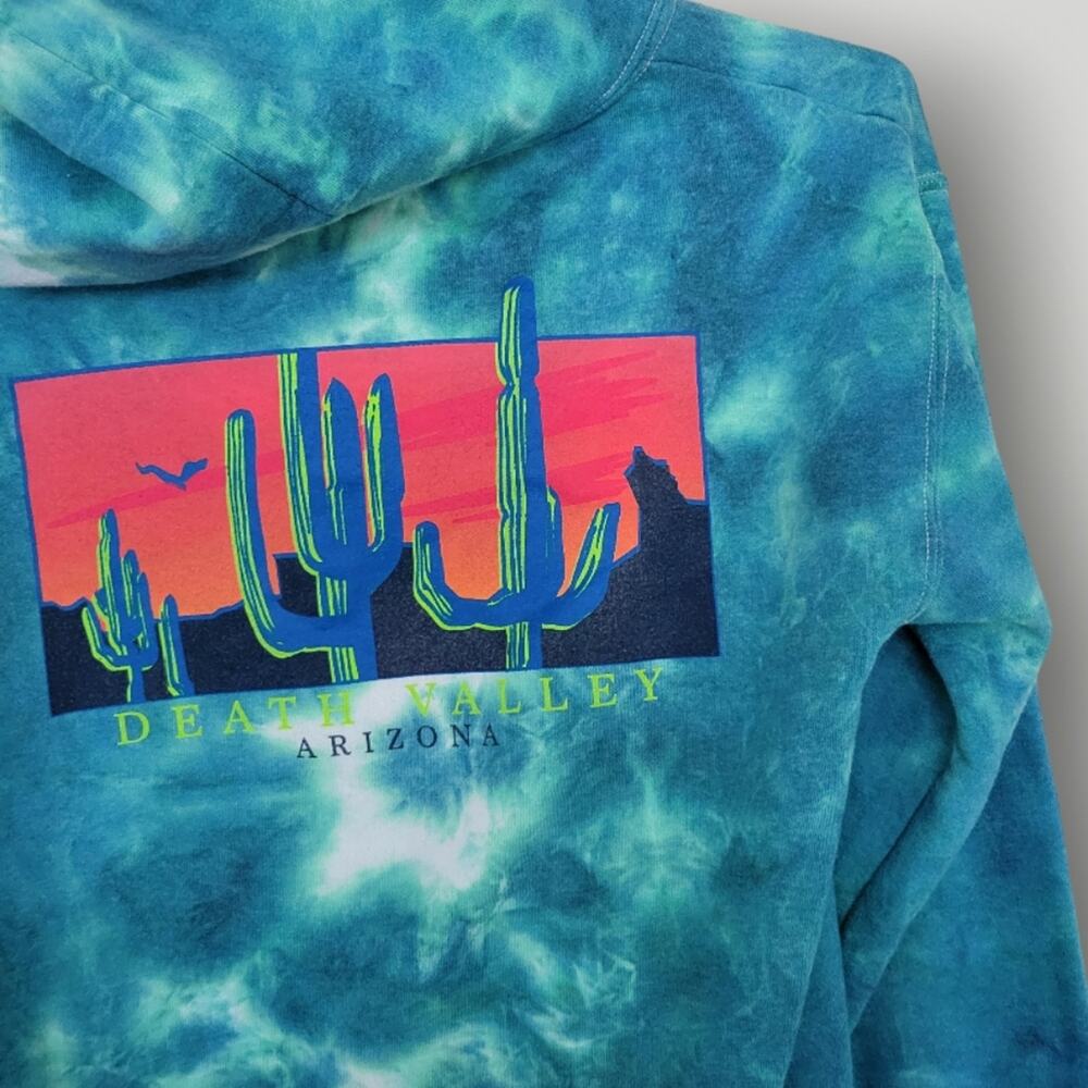 Artist Union Men/Women Size Small S Tie Dye Blue Hoodie Death Valley Unisex - Picture 5 of 7